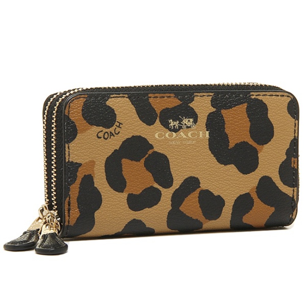 COACH Small Double Zip Coin Case